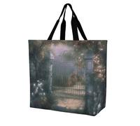 LPSADGF Sac fourre-tout Sea Sunset Flying Dragon pour femme - Sac d'épicerie réutilisable, pliable, sac à main à bandoulière, Jardin secret, 40x40x16cm