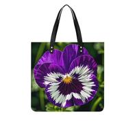 LPSADGF Sac fourre-tout Toscane pour femme en cuir avec boucle magnétique, Pensée Perfection, 39x39cm