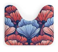 LPSADGF Tapis de toilette en forme de U de style art déco, ultra doux, super absorbant, avec dos antidérapant, séchage rapide, lavable, convient à la plupart des salles de bains