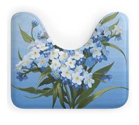 LPSADGF Tapis de toilette en forme de U « Do Not Forget Me » - Ultra doux et super absorbant avec dos antidérapant - Séchage rapide - Lavable - Convient à la plupart des salles de bains