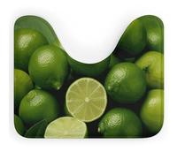 LPSADGF Tapis de toilette en forme de U vert citron - Tapis de bain ultra doux super absorbant avec dos antidérapant, séchage rapide, lavable pour base de toilette ovale, convient à la plupart des