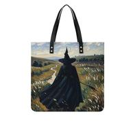 LPSADGF The Witch of Darkness Sac fourre-tout en cuir pour femme avec boucle magnétique, La sorcière des ténèbres, 39x39cm