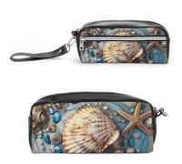 LPSADGF Trousse à crayons et maquillage de voyage en cuir avec motif cactus coucher de soleil dans le désert, trousse à crayons à 2 compartiments, organiseur de papeterie portable pour fournitures de