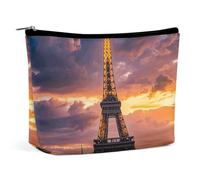 LPSADGF Trousse de toilette pour femme avec fermeture éclair - Légère et mignonne - Motif fleurs de coquelicot - Pour voyage, accessoires, essentiels, Belle Tour Eiffel Paris, One Size