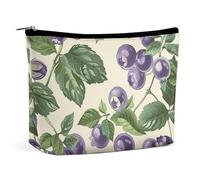 LPSADGF Trousse de toilette pour femme - Trousse de maquillage portable avec fermeture éclair - Légère et mignonne - Pour voyage, accessoires, essentiels, Myrtilles dessinées à la main, One size