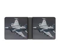 LPSADGF Wild Ducks And Tree Portefeuille en cuir avec pince à billets pour homme avec 6 emplacements pour cartes, 2 poches cachées, Jet Fighter., Taille unique, Moderne