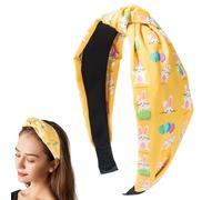 Lpsdssre Bandeau large de Pâques, bandeau de Joyeuses Pâques | Décor de bandeaux larges noués pour femmes,Accessoires de coiffure au design noué pour les mariages, les vacances, les rendez-vous, les
