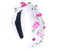 Lpsdssre Bandeaux à nœud de sucette, bandeau à nœud pour filles, Bandeau à nœud orné de strass, Accessoires pour cheveux à breloques en forme de sucette, bandeaux à la mode, bandeau à nœud, bandeaux
