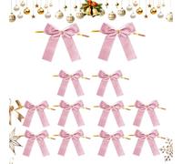 Lpsdssre Décoration de Nœud de Noël, 12 Pièces Décorations de Fêtes Nœud de Couronne en Velours, Décoration Maison Polyvalente pour Fêtes Artisanales Extérieur Jardins Guirlandes Porte Mariage