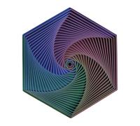 Lpsdssre Jouet Anti-Stress - Soulagement du Stress Hexagone Jouets - Hexagone Impression 3D Magique Stéréoscopique,Compagnon de Bureau Créatif pour