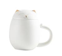 Lpsdssre Tasse À Thé, Conception Résistante À La Chaleur, 13,5x12x8 Cm, Tasse À Thé Réutilisable, À Café En Forme De Chat Mignon, Couvercle Et Sac Pratiques, Pour Hommes Et Femmes, Maison, Travail