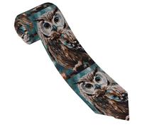 LPSRTWE Animal Zebra Cravate classique en soie tissée jacquard pour homme, Hibou mignon animal, taille unique
