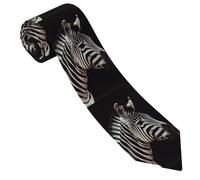 LPSRTWE Animal Zebra Cravate classique en soie tissée jacquard pour homme, Zèbre animal, taille unique