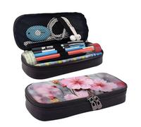 LPSRTWE Belle trousse à crayons de grande capacité en cuir avec fermeture éclair pour homme et femme