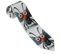 LPSRTWE Boussole Wind Road Map Cravate classique en soie fine tissée jacquard pour homme, Yeux ailes d'insectes, taille unique