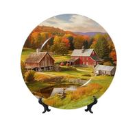 LPSRTWE Country Farm Assiette décorative en porcelaine anglaise de 15,2 cm avec support de présentation, ornements en céramique pour la maison, le bureau, la décoration murale, les collections