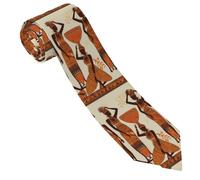 LPSRTWE Cravate africaine tribale classique en soie tissée jacquard pour homme, Femme tribale africaine, taille unique