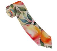 LPSRTWE Cravate classique en soie fine tissée jacquard pour homme, Motif aquarelle pêche colorée, taille unique