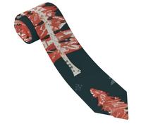 LPSRTWE Cravate classique en soie fine tissée jacquard pour homme Motif arbre de Noël, Arbre de Noël vache cerf, taille unique