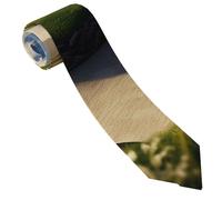 LPSRTWE Cravate classique en soie fine tissée jacquard pour homme Motif arbre de Noël, Terrain de golf, taille unique