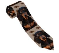 LPSRTWE Cravate classique en soie tissée jacquard avec inscription « Don't tread on me » pour homme, Chien teckel, taille unique