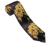 LPSRTWE Cravate classique en soie tissée jacquard pour homme Motif chimie, Bouquet de jonquilles, taille unique