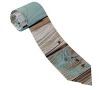 LPSRTWE Cravate classique en soie tissée jacquard pour homme Motif cubes de couleur abstraite Violet, Vintage Beach Wood Old Blue, taille unique