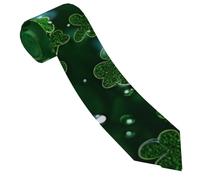 LPSRTWE Cravate fine en soie tissée jacquard pour homme Motif papillon Noir/blanc, Fond à paillettes pour la Saint-Patrick, taille unique