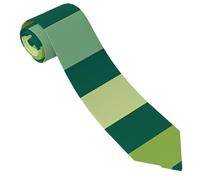 LPSRTWE Cravate rayée verte pour homme en soie fine tissée jacquard, Motif à rayures/vert, taille unique