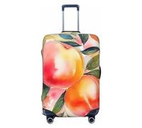 LPSRTWE Housse de bagage de voyage anti-rayures - Élastique - Épais - Lavable - Coloré - Motif aquarelle pêche - Convient aux bagages de 45,7 à 81,3 cm, Noir , L