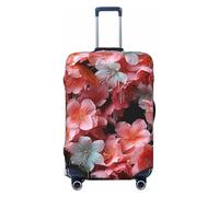 LPSRTWE Housse de bagage de voyage anti-rayures - Élastique - Épais - Lavable - Guirlandes de belles fleurs - Convient aux bagages de 45,7 à 81,3 cm, Noir , M