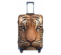 LPSRTWE Housse de bagage de voyage anti-rayures - Élastique - Épais - Lavable - Housse de bagage 3D - Tête de tigre - Convient aux bagages de 45,7 à 81,3 cm, Noir , XL