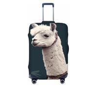 LPSRTWE Housse de bagage de voyage anti-rayures - Élastique - Épais - Lavable - Housse de bagage alpaga lama - Convient aux bagages de 45,7 à 81,3 cm, Noir , L