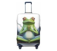 LPSRTWE Housse de bagage de voyage anti-rayures - Élastique - Épais - Lavable - Housse de bagage amusante - Pour valise de yoga de 45,7 à 81,3 cm, Noir , S