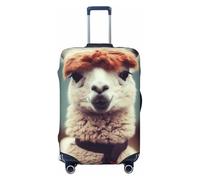 LPSRTWE Housse de bagage de voyage anti-rayures - Élastique - Épais - Lavable - Housse de bagage mignonne en alpaga - Convient aux bagages de 45,7 à 81,3 cm, Noir , XL