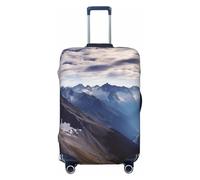 LPSRTWE Housse de bagage de voyage anti-rayures - Élastique - Épais - Lavable - Housse de bagage panoramique des Alpes - Convient aux bagages de 45,7 à 81,3 cm, Noir , XL