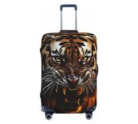 LPSRTWE Housse de bagage de voyage anti-rayures - Élastique - Épais - Lavable - Pour valise de 45,7 à 81,3 cm, Noir , L