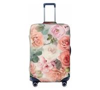 LPSRTWE Housse de bagage de voyage anti-rayures élastique épaisse lavable couleur pâle délavé mélange de roses pour valises de 45,7 à 81,3 cm, Noir , M