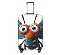 LPSRTWE Housse de bagage de voyage anti-rayures - Housse de protection élastique épaisse - Lavable - Ailes d'insectes - Yeux - Convient aux bagages de 45,7 à 81,3 cm, Noir , L