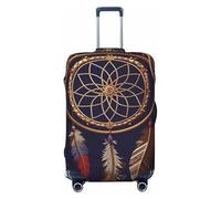 LPSRTWE Housse de bagage de voyage anti-rayures - Housse de protection élastique épaisse - Lavable - Attrape-rêves américain - Pour bagages de 45,7 à 81,3 cm, Noir , L