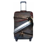 LPSRTWE Housse de bagage de voyage anti-rayures - Housse de protection élastique épaisse - Lavable - Épée de samouraï - Pour bagages de 45,7 à 81,3 cm, Noir , L
