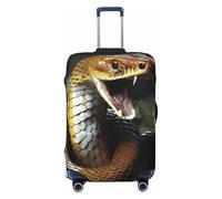 LPSRTWE Housse de bagage de voyage anti-rayures - Housse de protection élastique épaisse - Lavable - Housse de bagage Cobra Snake - Convient aux bagages de 45,7 à 81,3 cm, Noir , XL