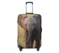 LPSRTWE Housse de bagage de voyage anti-rayures - Housse de protection élastique épaisse - Lavable - Housse de bagage bébé éléphant - Convient aux bagages de 45,7 à 81,3 cm, noir, Medium