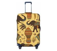 LPSRTWE Housse de bagage de voyage anti-rayures - Housse de protection élastique épaisse - Lavable - Housse de bagage éléphant d'Afrique - Convient aux bagages de 45,7 à 81,3 cm, Noir , L