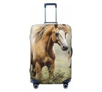 LPSRTWE Housse de bagage de voyage anti-rayures - Housse de protection élastique épaisse - Lavable - Housses de bagages d'animaux brodés peintures chevaux valise manchon pour bagages de 45,7 à 81,3 cm