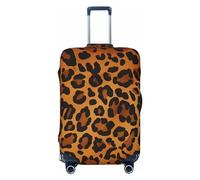 LPSRTWE Housse de bagage de voyage anti-rayures - Housse de protection élastique épaisse - Lavable - Motif léopard - Convient aux bagages de 45,7 à 81,3 cm, Noir , L