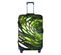 LPSRTWE Housse de bagage de voyage anti-rayures - Housse de protection élastique épaisse - Lavable - Motif serpent vert abstrait - Convient aux bagages de 45,7 à 81,3 cm, Noir , M