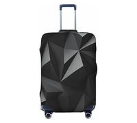 LPSRTWE Housse de bagage de voyage anti-rayures - Housse de protection élastique épaisse - Lavable - Noir - Géométrique - Convient aux bagages de 45,7 à 81,3 cm, Noir , M