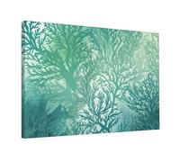 LPSRTWE Impressions sur toile HD - Impression sur toile d'algues vertes et bleues - Affiche murale à suspendre pour chambre à coucher, bureau, salon, 30,5 x 45,7 cm