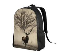 LPSRTWE Sac à dos de voyage léger pour ordinateur portable - Motif arbre abstrait - Motif élan - Sac à dos décontracté pour infirmière - Sac de travail d'affaires